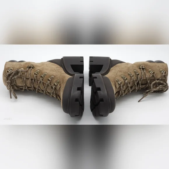 TORY BURCH Size 7.5 Lug‎ Sole Hiker Ankle Lace-Up Boots